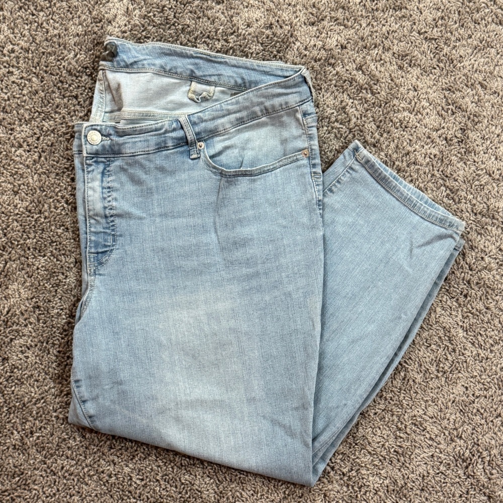 Torrid Blue Ankle Cropped Jeans